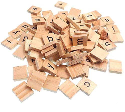 Raylinedo 200x Mit Scrabble - Fliesen Buchstaben des Alphabets Scrabbles Zahl Handwerk Englische Wörter Werden Gemischt von RayLineDo