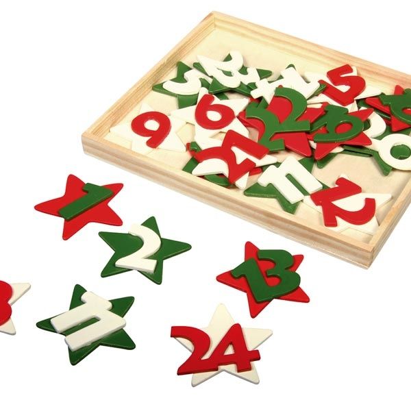 24 Holz-Zahlen für Adventskalender/Weihnachtskalender, 4cm, mit Stern 24 Holz-Zahlen für Adventskalender/Weihnachtskalender, 4cm, mit Stern von Rayher Hobby GmbH