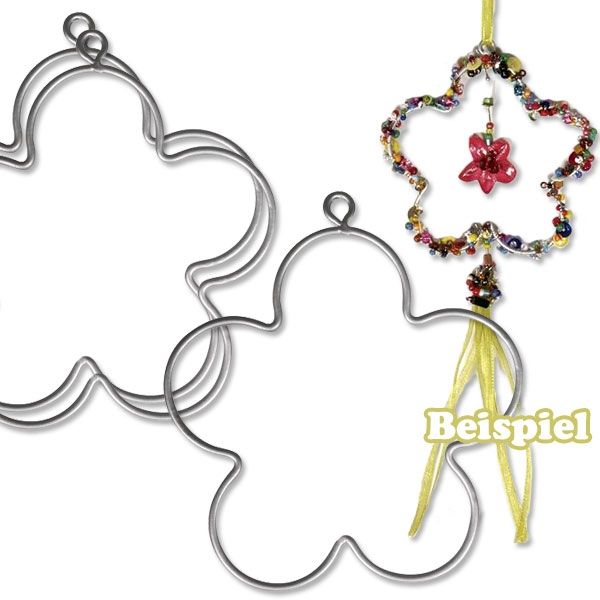 Draht-Blumen, 3er Pack, 7,5cm, aus stabilem Metall, Bastelartikel Draht-Blumen, 3er Pack, 7,5cm, aus stabilem Metall, Bastelartikel von Rayher Hobby GmbH
