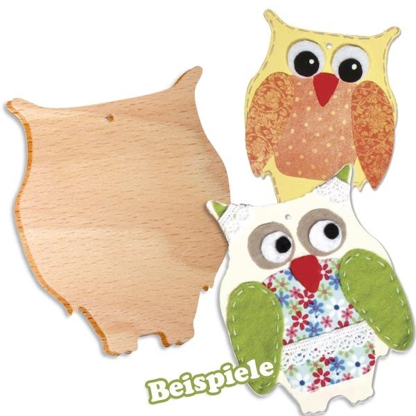 Holz-Uhus im 3er Set zum Selbstgestalten, mit Loch, 10cm x 8,5cm Holz-Uhus im 3er Set zum Selbstgestalten, mit Loch, 10cm x 8,5cm von Rayher Hobby GmbH