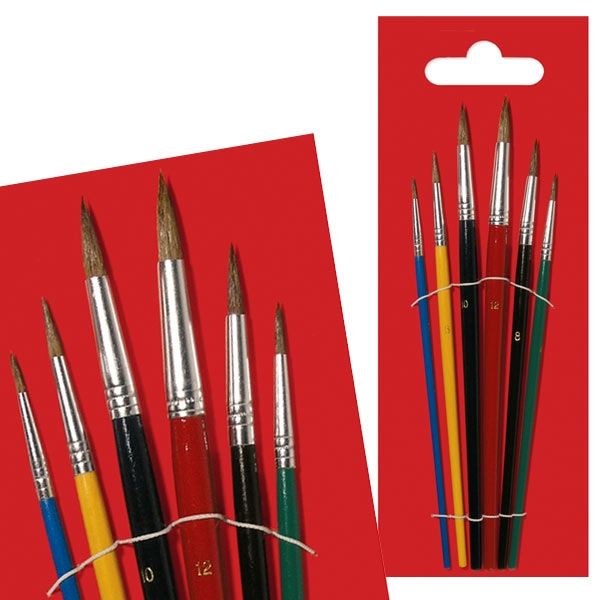 Schulpinsel-Set, 6 hochwertige Rundpinsel, 6 versch.Größen, Rindshaar Schulpinsel-Set, 6 hochwertige Rundpinsel, 6 versch.Größen, Rindshaar von Rayher Hobby GmbH