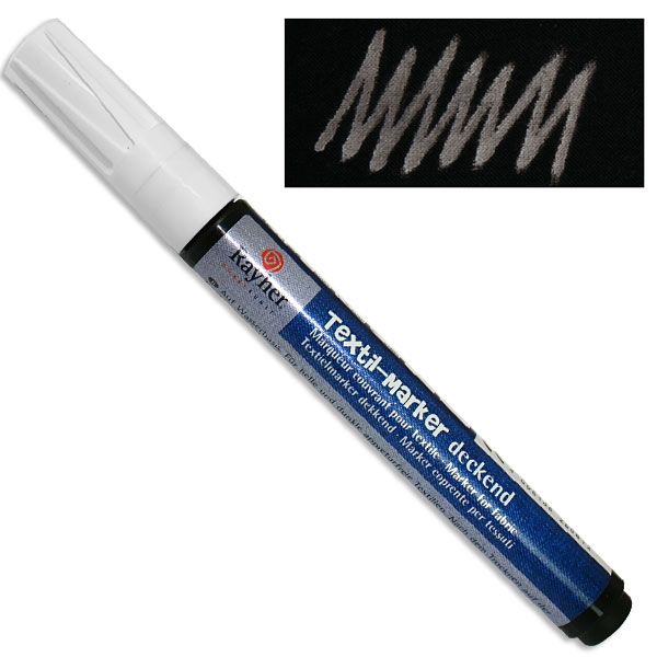 Textil-Marker deckend, weiß, Rundspitze 2-4 mm, mit Ventil Textil-Marker deckend, weiß, Rundspitze 2-4 mm, mit Ventil von Rayher Hobby GmbH
