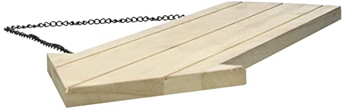 Rayher 6199000 Holz Pfeil mit Metallkette 38,5 x 14,8 cm, Stärke 1,1 mm, Holzschild zum Aufhängen, Holzbrett in Pfeilform, Türschild, Türhänger blanko, Wegweiser Holz, Beige von Rayher