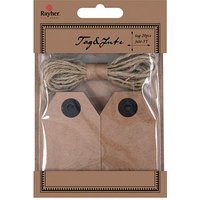 Rayher Geschenkanhänger braun Tags and Jute 20 St. von Rayher