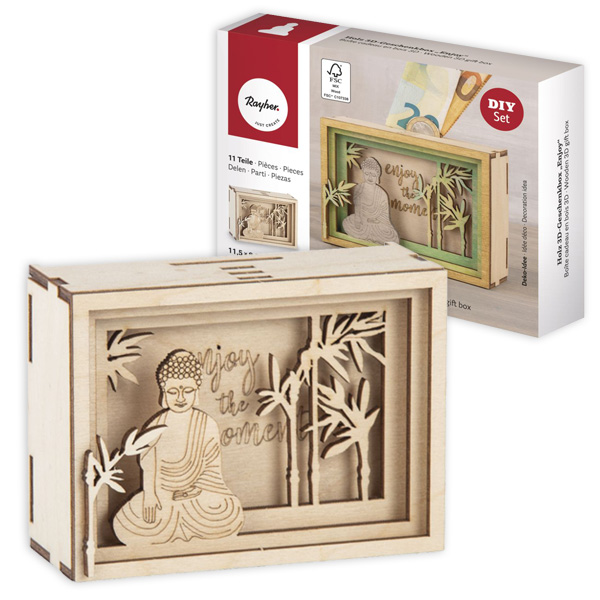 3D Geschenkbox, Enjoy, 11,5cm x 8,5cm 3D Geschenkbox, Enjoy, 11,5cm x 8,5cm von Rayher