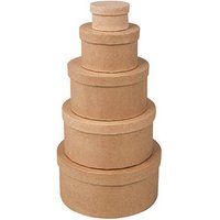 Rayher rund Geschenkboxen-Set braun, 5 St. Rayher rund Geschenkboxen-Set braun, 5 St. von Rayher