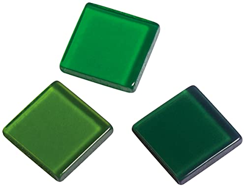 Rayher Acryl Mosaik, transparent 1x1cm, ca. 205Stück, SB-Box 50g , Grüntöne-Mischung, quadratisch, Kunststoffsteine, Kunststoffmosaik durchscheinend, 14540432 von Rayher