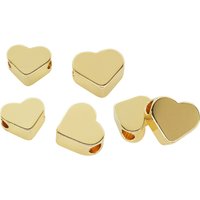 Metall Perlen Herzen - Gold von Rayher