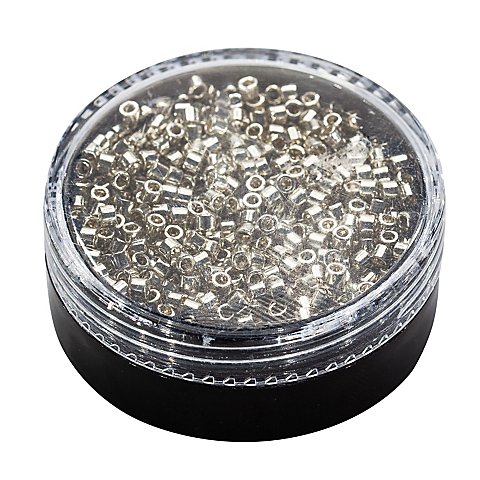 Miyuki-Perlen, silber-metallic, 2,2 mm Ø, 4 g Miyuki-Perlen, silber-metallic, 2,2 mm Ø, 4 g von Rayher
