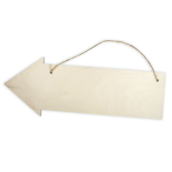 Naturholzschild Pfeil, 40cm x 15cm Naturholzschild Pfeil, 40cm x 15cm von Rayher