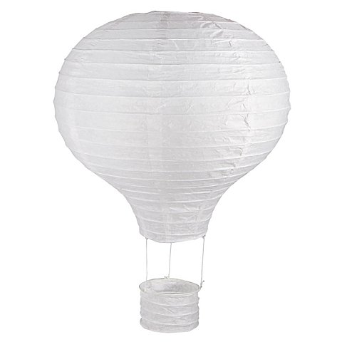 Papierlampion "Heißluftballon", weiß, 30 cm Ø von Rayher