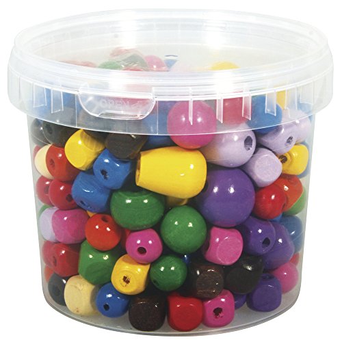 Rayher Holzperlen, poliert, Größen und Farben gemischt, 16 – 25 mm ø, Dose 350g, Schmuckperlen, Bastelperlen, lutschecht, speichelecht, schweißfest, 1209700 Rayher Holzperlen, poliert, Größen und Farben gemischt, 16 – 25 mm ø, Dose 350g, Schmuckperlen, Bastelperlen, lutschecht, speichelecht, schweißfest, 1209700 von Rayher