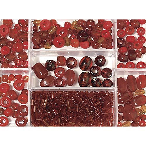 RAYHER 14003815, Glasperlen-Box, Farb- und Größenmix, SB-Box 115 g, rubin RAYHER 14003815, Glasperlen-Box, Farb- und Größenmix, SB-Box 115 g, rubin von Rayher