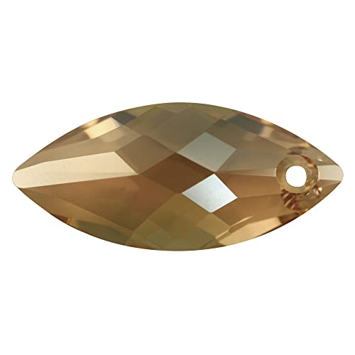 RAYHER 14387862 Swarovski-Kristallschliff-Anhänger, 30 x 14 mm, Dose 1 Stück, Navette, golden shadow RAYHER 14387862 Swarovski-Kristallschliff-Anhänger, 30 x 14 mm, Dose 1 Stück, Navette, golden shadow von Rayher