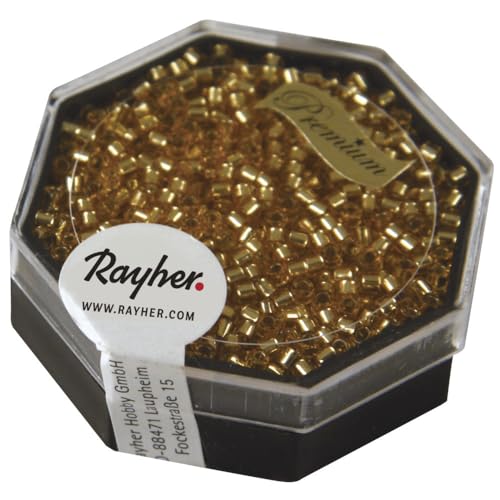 RAYHER 14752807 Delica-Rocailles, 2,2 mm Durchmesser mit silbereinzug, helltopaz RAYHER 14752807 Delica-Rocailles, 2,2 mm Durchmesser mit silbereinzug, helltopaz von Rayher