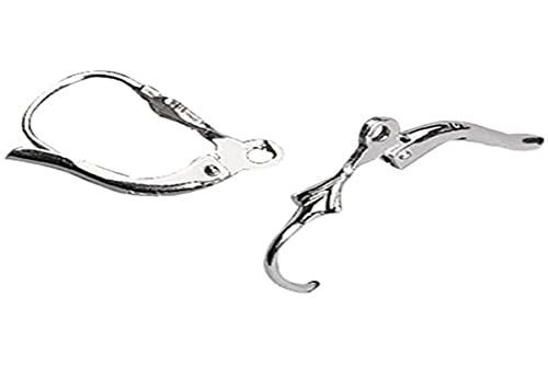 Rayher Ohrhaken mit Verschluss, 925 Sterlingsilber, 1,5 cm, 2 Stück, mit Hebelverschluss, französische Ohrringhaken, Ohrringe zum Schmuck gestalten, 2199700 von Rayher