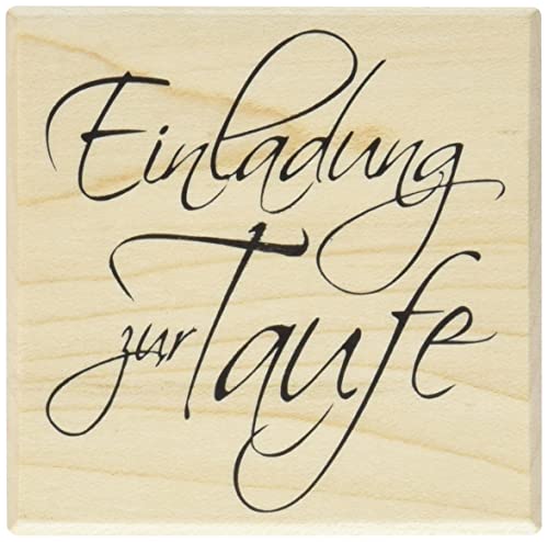 Rayher Stempel Holz „Einladung zur Taufe“, 6 x 6 cm, Holzstempel Einladung Taufe, zum Gestalten von Karten, Umschlägen, Geschenken, Textstempel, Butterer Stempel, 28378000 Rayher Stempel Holz „Einladung zur Taufe“, 6 x 6 cm, Holzstempel Einladung Taufe, zum Gestalten von Karten, Umschlägen, Geschenken, Textstempel, Butterer Stempel, 28378000 von Rayher
