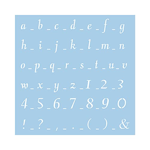 RAYHER 3836400, Schablone, 30 x 30 cm, SB-Btl. 1 Stück, Klassische Schrift 1 von Rayher