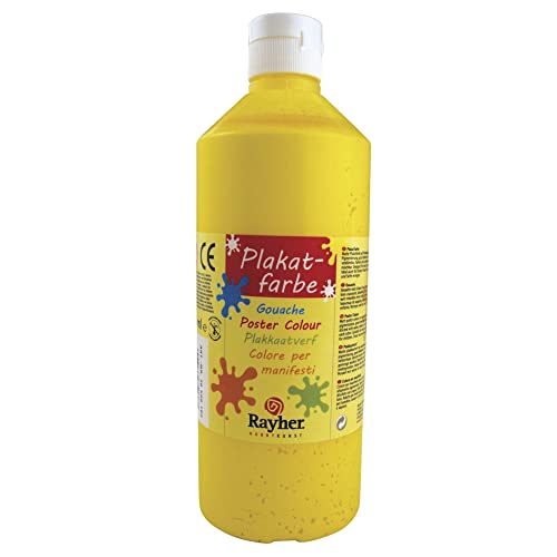 RAYHER 38566162, Plakatfarbe, Flasche 500 ml, goldgelb RAYHER 38566162, Plakatfarbe, Flasche 500 ml, goldgelb von Rayher