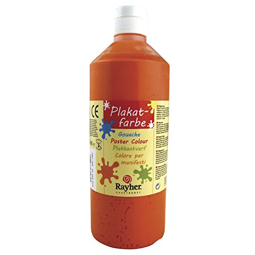 RAYHER 38566210, Plakatfarbe, Flasche 500 ml, orange RAYHER 38566210, Plakatfarbe, Flasche 500 ml, orange von Rayher