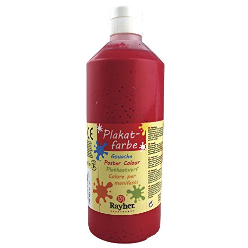 RAYHER 38566287, Plakatfarbe, Flasche 500 ml, klassikrot RAYHER 38566287, Plakatfarbe, Flasche 500 ml, klassikrot von Rayher