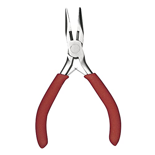 Rayher Flachspitzzange für Schmuck, Flachzange, 12,5 cm, rutschfeste Griffe, Qualitätswerkzeug CRV Stahl, Zange für Drahtarbeiten, Schmuckherstellung, Schmuckzange, 8934100 von Rayher