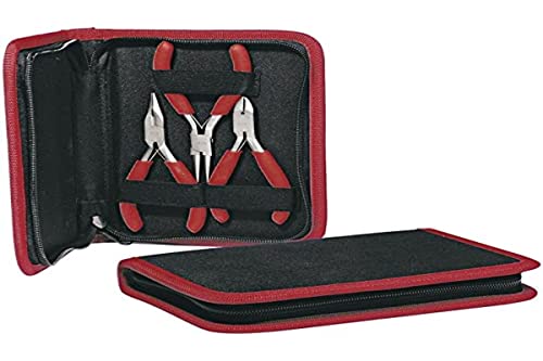 Rayher Zangen Set für Schmuckarbeiten, Set 3 Zangen im Etui, Kettelzange, Flachspitzzange, Seitenschneider, Werkzeugset Schmuck, 8934500 von Rayher