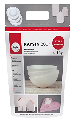 RAYHER HOBBY Rayher 3699000 Raysin 200 Gießpulver 1kg, Gießmasse weiß, Reliefgießpulver, lufthärtend und geruchslos, 1 Kg RAYHER HOBBY Rayher 3699000 Raysin 200 Gießpulver 1kg, Gießmasse weiß, Reliefgießpulver, lufthärtend und geruchslos, 1 Kg von Rayher
