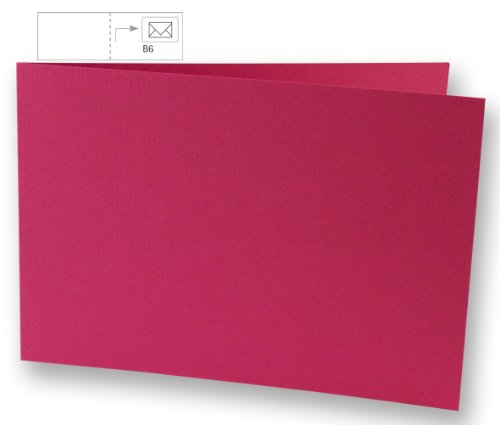 RAYHER - Karte B6: Querformat, 336x116 mm, 220g, Beutel 5 Stück, pink von Rayher
