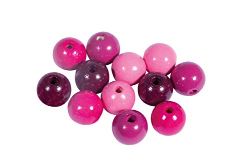 Rayher 12210304 Holz Perlen Mischung, FSC zertifiziert, poliert, 12 mm ø, Beeren-Töne, 32 Stück, Buchenholz, schweiß- und speichelecht, Schmuckperlen Rayher 12210304 Holz Perlen Mischung, FSC zertifiziert, poliert, 12 mm ø, Beeren-Töne, 32 Stück, Buchenholz, schweiß- und speichelecht, Schmuckperlen von Rayher