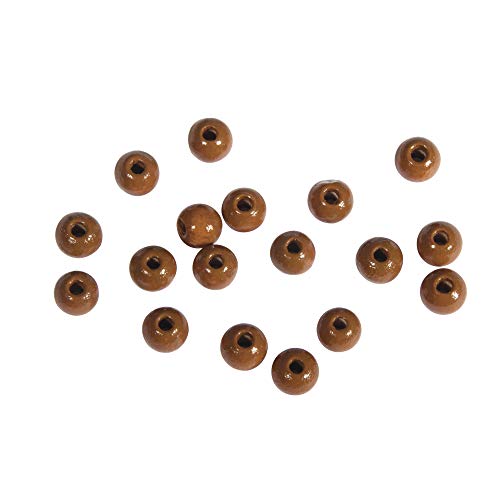 Rayher 1250105 Holz Perlen FSC 100 %, poliert, 6 mm ø, SB-Btl 115 Stück, dunkelbraun von Rayher