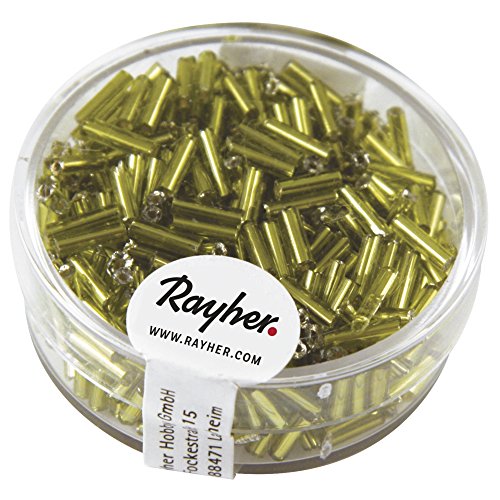 Rayher 1406511 Glasstifte, 7/2 mm, mit Silbereinzug, Dose 15g, h.grün von Rayher