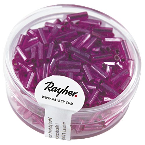Rayher 1406535 Glasstifte, 7/2 mm, mit Silbereinzug, Dose 15g, flieder, nicht waschbar von Rayher