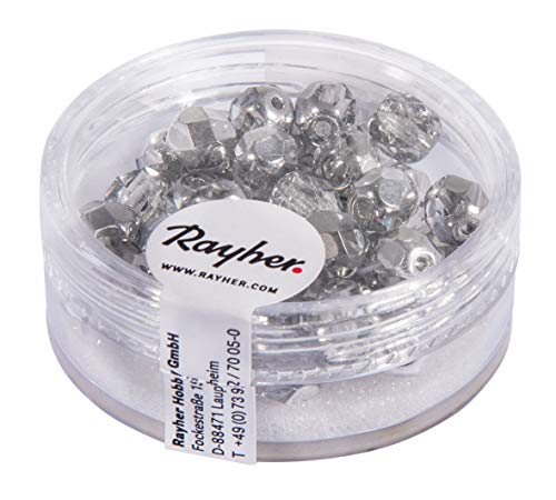 Rayher 14201606 Glas Schliffperle, 6mm ø von Rayher