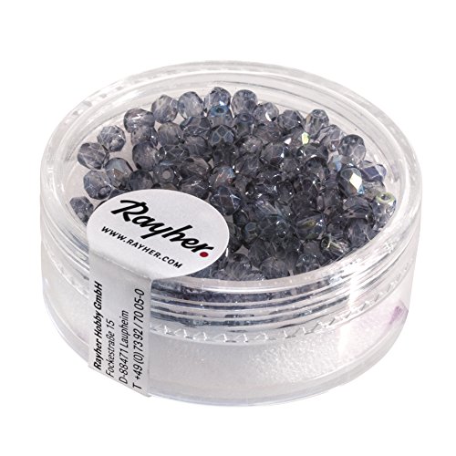 Rayher Schliffperle, Glas, 3 mm ø, blaugrau irisierend, Dose 100 Stück, Perlen zum Auffädeln, Glasperlen klein, Rocailles Glas, Perlen aus geschliffenem Glas, 14202566 Rayher Schliffperle, Glas, 3 mm ø, blaugrau irisierend, Dose 100 Stück, Perlen zum Auffädeln, Glasperlen klein, Rocailles Glas, Perlen aus geschliffenem Glas, 14202566 von Rayher