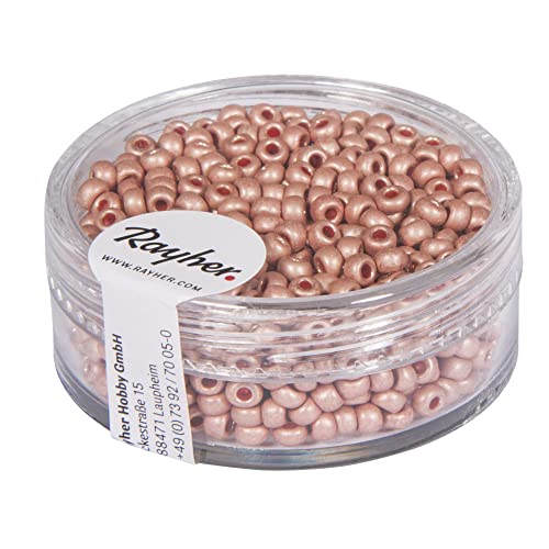 RAYHER HOBBY Rayher 14307254 Metallic-Rocailles, matt, 2,6 mm ø, Dose 17 g, zartrosa, Klein, blassrosa RAYHER HOBBY Rayher 14307254 Metallic-Rocailles, matt, 2,6 mm ø, Dose 17 g, zartrosa, Klein, blassrosa von Rayher