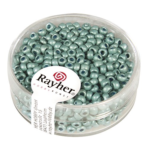 Rayher 14307404 Metallic-Rocailles, matt, 2,6 mm ø, Dose 17g, türkis Rayher 14307404 Metallic-Rocailles, matt, 2,6 mm ø, Dose 17g, türkis von Rayher