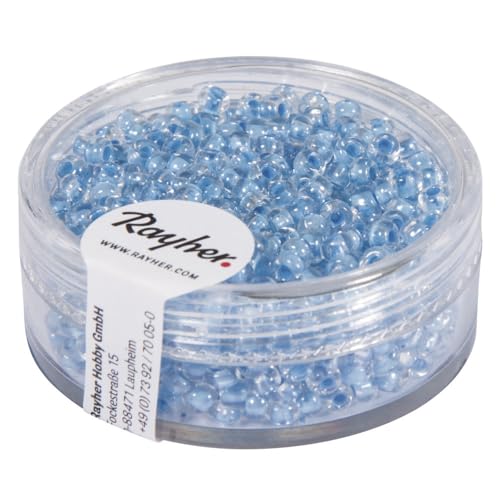 Rayher 14312356 Rocailles "Arktis", gelüstert, 2,6 mm ø, Dose 17 g, hellblau Rayher 14312356 Rocailles "Arktis", gelüstert, 2,6 mm ø, Dose 17 g, hellblau von Rayher