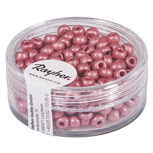 Rayher 14316258 Metallic-Rocailles, matt, 4mm ø, Dose 17g, rosé Rayher 14316258 Metallic-Rocailles, matt, 4mm ø, Dose 17g, rosé von Rayher