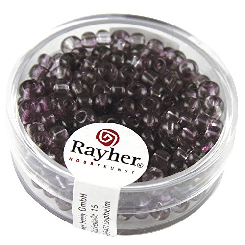 Rayher 14382304 Rocailles, ø 4 mm, Two Tone, brombeere von Rayher