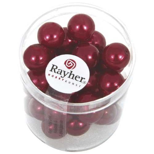 Rayher 14403287 Renaissance Glaswachsperlen, 10 mm ø, Dose 35 Stück, klassikrot Rayher 14403287 Renaissance Glaswachsperlen, 10 mm ø, Dose 35 Stück, klassikrot von Rayher