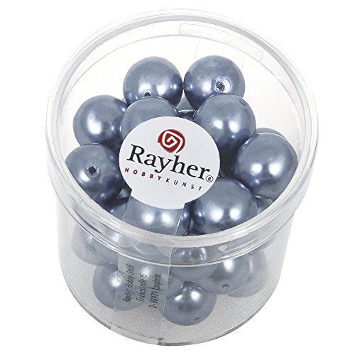 Rayher 14403374 Renaissance Glaswachsperlen, 10 mm ø, Dose 35 Stück, a von Rayher