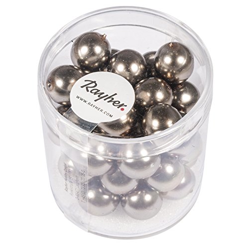 Rayher 14403509 Renaissance Glaswachsperlen, 10mm ø, Dose 35Stück, Taupe Rayher 14403509 Renaissance Glaswachsperlen, 10mm ø, Dose 35Stück, Taupe von Rayher
