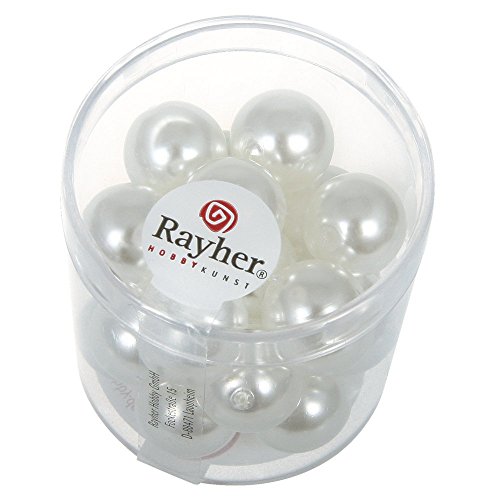 Rayher 14404100 Renaissance Glaswachsperlen, 12 mm ø, Dose 21 Stück, s Rayher 14404100 Renaissance Glaswachsperlen, 12 mm ø, Dose 21 Stück, s von Rayher