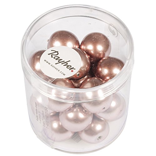 Rayher 14404221 Renaissance Glaswachsperlen, 12mm ø, Dose 21Stück, antikrosé Rayher 14404221 Renaissance Glaswachsperlen, 12mm ø, Dose 21Stück, antikrosé von Rayher