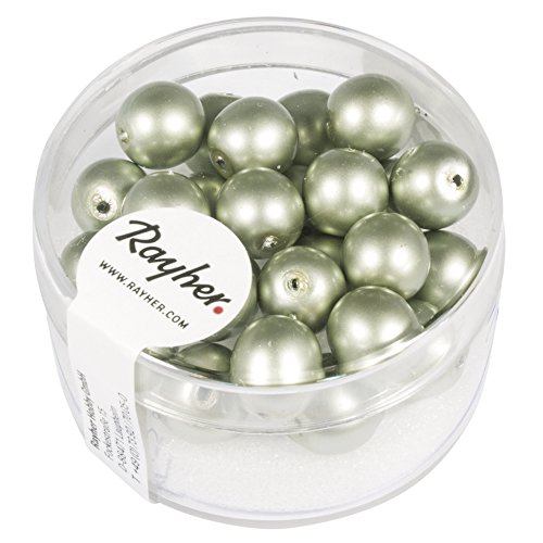 Rayher 14448606 Renaissance Glaswachsperlen, Matt, 8mm ø, Dose 25Stück, Silber Rayher 14448606 Renaissance Glaswachsperlen, Matt, 8mm ø, Dose 25Stück, Silber von Rayher