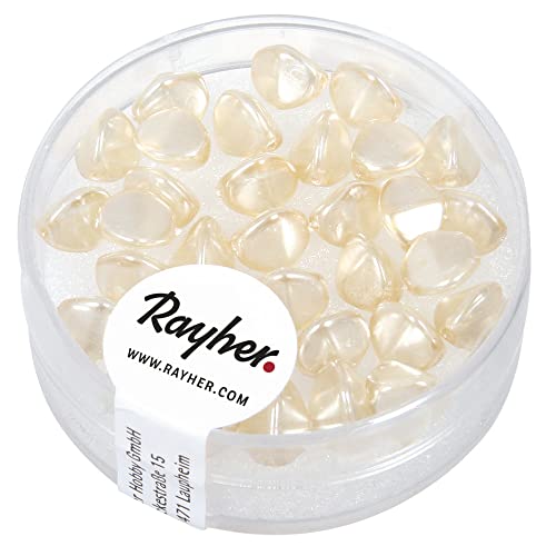 Rayher 14460104 Glasperle-Dreikant, 7 mm, Dose 32 Stück, elfenbein Rayher 14460104 Glasperle-Dreikant, 7 mm, Dose 32 Stück, elfenbein von Rayher