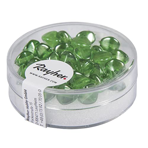 Rayher 14460412 Glasperle-Dreikant, 7 mm, Dose 32 Stück, maigrün Rayher 14460412 Glasperle-Dreikant, 7 mm, Dose 32 Stück, maigrün von Rayher