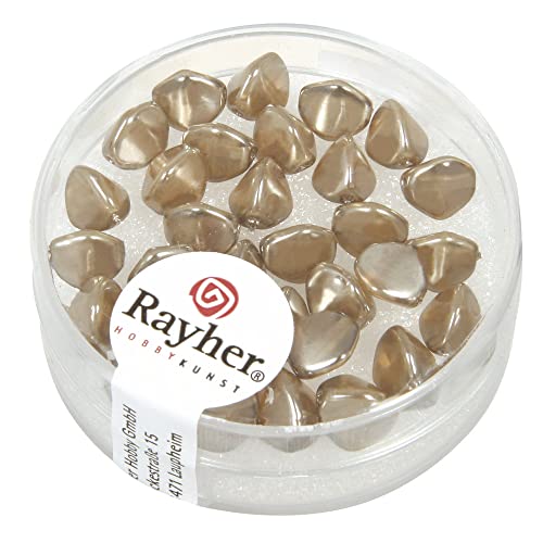 Rayher 14460535 Glasperle-Dreikant, 7 mm, Dose 32 Stück, taupe-brown Rayher 14460535 Glasperle-Dreikant, 7 mm, Dose 32 Stück, taupe-brown von Rayher