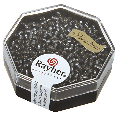 Rayher 14701561 Premium-Rocailles, 2,2 mm ø, mit Silbereinzug, silberg Rayher 14701561 Premium-Rocailles, 2,2 mm ø, mit Silbereinzug, silberg von Rayher